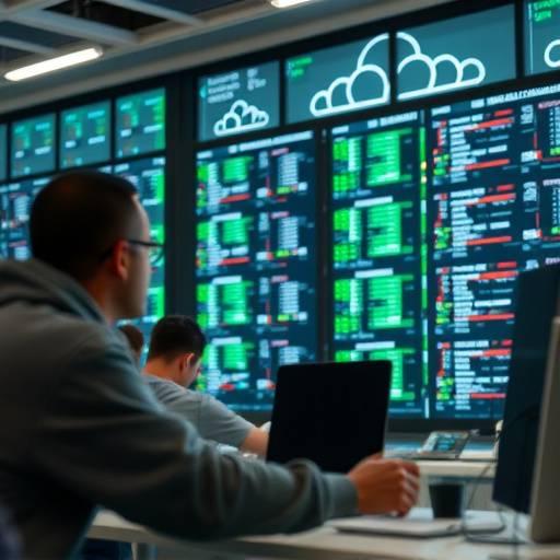 A participant configuring cloud resources during a cloud computing workshop.