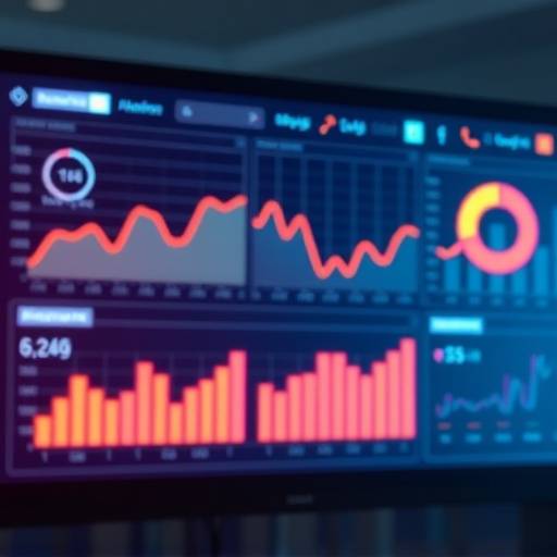 Data analytics dashboard displaying key performance indicators (KPIs) and data insights.