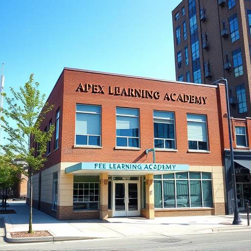 Exterior view of the Apex Learning Academy building in downtown Chicago